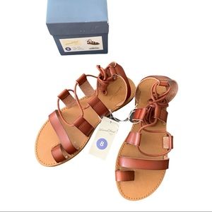 Targets Paige Cognac Sandals 8 size, Faux leather
